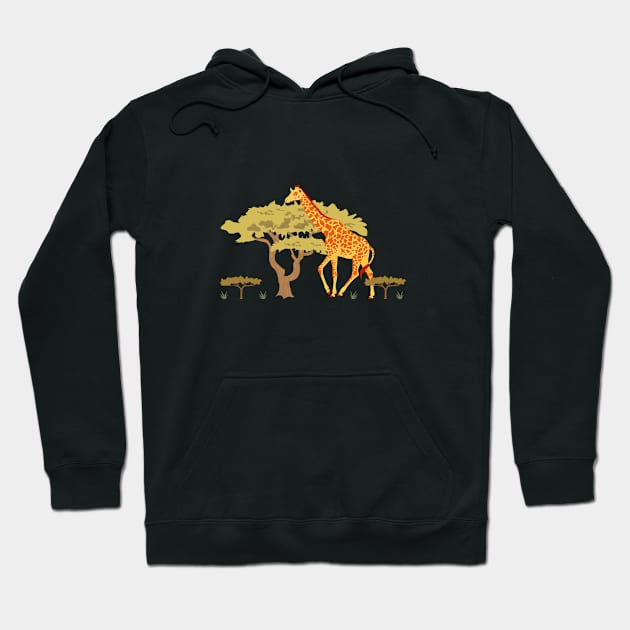 Giraffe G002 Hoodie by cutequokka